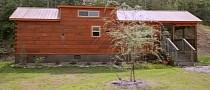 This Cabin-Like Tiny House Is Spacious Enough To Fit a Bedroom Downstairs