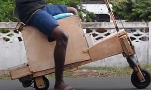This Wooden Two-Wheeler Is Actually a Solar-Powered Scooter With Good Range