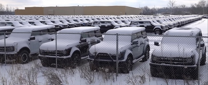 Thousands of Ford Broncos pile up at Ice Mountain