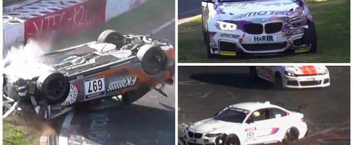 Three BMW M235i Race Cars Wrecked at the Nurburgring in One Day