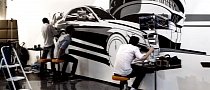 Three Men “Painting” the New C-Class with Tape Is Cool