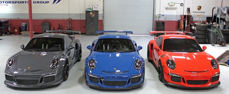 Three Porsche 911 GT3 RS PDKs
