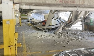 Three-Story Parking Garage Partially Collapsed in Baltimore, Trapping 50 Cars Inside