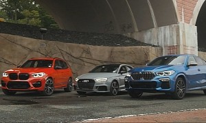 Three-Way AWD Drag Race With RS3, X6 M50i and X3M Competition Sees Close Result