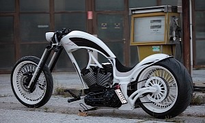 Thunderbike Smoothless Custom Motorcycle Is the Snow White Beauty of Dubai