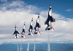 Thunderbirds F-16s Look Like a Bunch of Dolphin Swimming Backwards