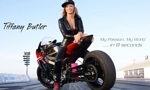 Tiffany Butler: Female Motorcycle Drag Racer Runs 8-Second Pass