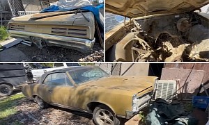 Tiger Gold 1967 Pontiac GTO Buried in Trash Hides Bad News Under the Hood