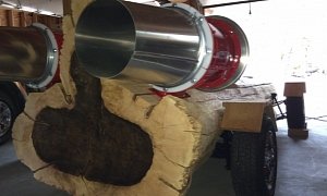 Timber Kings Create Log on Wheels, Name It the Cedar Rocket