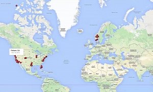 Timelapse Animation Shows Tesla Supercharger Rise Around the World