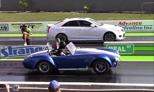 Timeless Shelby Cobra Drags Cadillac ATS-V, Things Certainly Don't Go As Planned