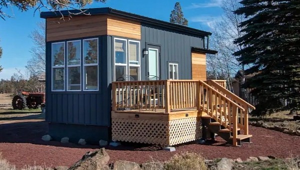 Tiny home on wheels offers all the amenities you need for a comfortable stay
