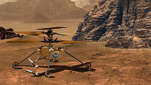 Ingenuity Mars helicopter rendering