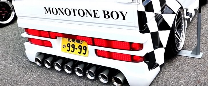 Tiny Japanese Truck Thinks It Needs Eight Exhausts