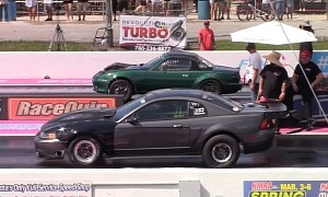 Tiny Mazda MX-5 Miata Drags Turbo Ford Mustang, Incredible 8s Massacre Occurs