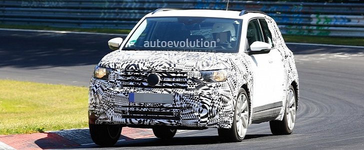 Tiny Volkswagen T-Cross Puts on Brave Face for Nurburgring Testing