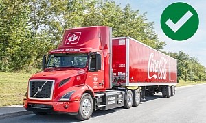 'Tis the Season! Coca-Cola Canada Chooses Volvo's All-Electric Semi-Truck, Paints It Red