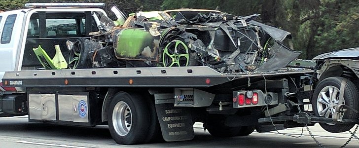 Toasted Lamborghini Murcielago Taken To Its Grave