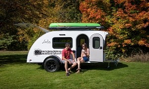 Toilet and Fireplace in a Teardrop Camper!? Luna Does It for a Tad Over $21K