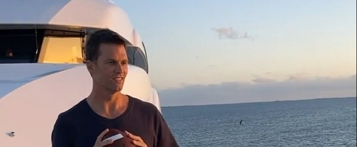 Tom Brady on a Yacht
