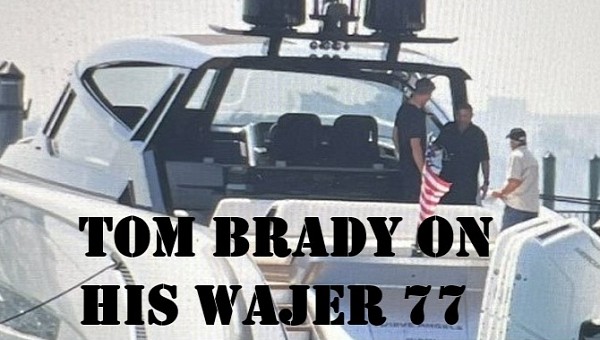 Tom Brady checks out his new Wajer 77 yacht, registered as Tw12ve Angels