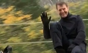 Tom Cruise Grabs Cameraman, Keeps Him From Sliding Off Train During MI7 Stunt