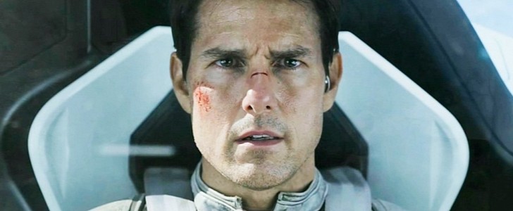 Tom Cruise in Oblivion, which he shot without actually going to space