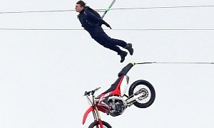 Tom Cruise Launches 500 Feet in the Air on Dirtbike, Pulls Off Difficult Stunt