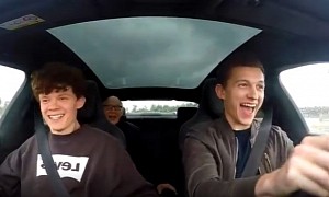 Tom Holland Visits Porsche Testing Facility, Drives Away with Porsche Taycan