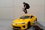 Tony Hawk Does Skateboard Jump over Lexus LFA