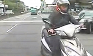 Too Close for Comfort: Scooter Rear Ends Car