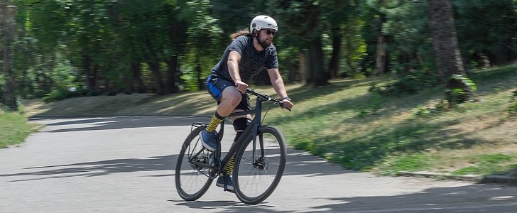 Our colleague Cristian Curmei riding the 3D Printed Urwahn Platzhirsch E-Bike