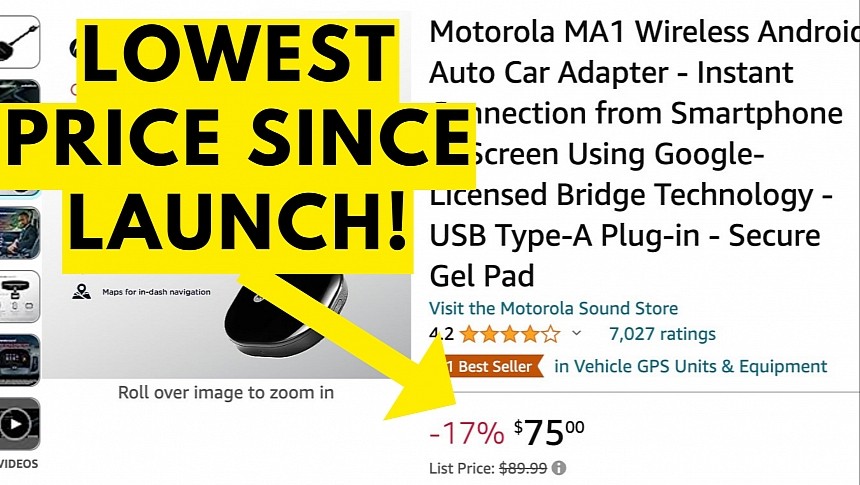 Motorola MA1 Is Now the Cheapest Premium Wireless Android Auto Adapter -  autoevolution