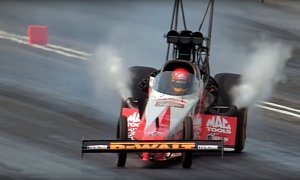 Top Fuel Dragster Drifting in Slow Motion Makes for 80 Mesmerizing Seconds