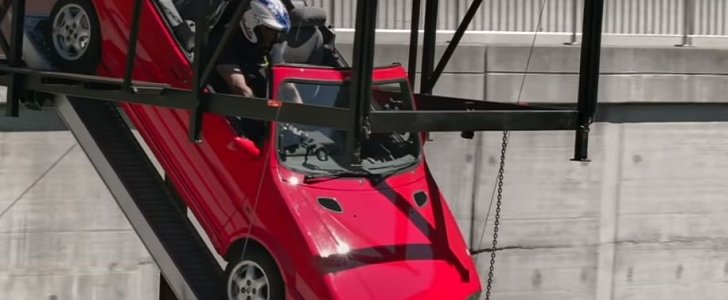Top Gear returns with craziest stunt, a car bungee jump
