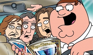 Top Gear Stars “Ride” with Family Guy's Peter Griffin