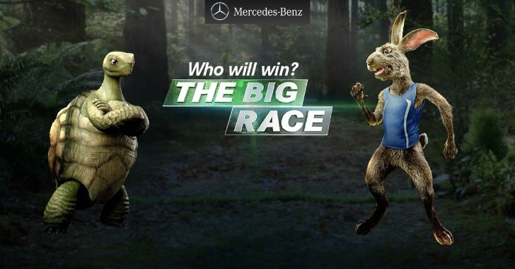 Tortoise Gets AMG GT to Humiliate Hare in Mercedes's Super Bowl Ad