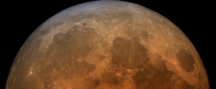 NASA telescopic visualization of the 2021 total lunar eclipse