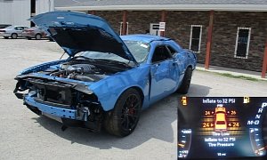 UPDATE: Totaled Dodge Challenger Hellcat For Sale with 18 Miles, Spared Airbags