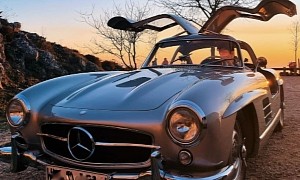 Toto and Susie Wolff Have a "Small Spin" in the Mercedes-Benz 300 SL Gullwing
