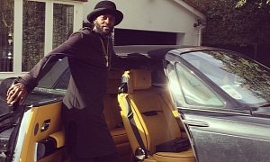 Tottenham Hotspur’s Forward Emmanuel Adebayor Drives a Rolls-Royce Phantom to Training