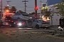 Tow Truck Rolls Over and Crashes Into a Dozen Cars in Los Angeles, Chaos Ensues
