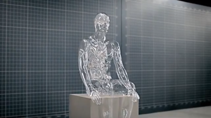 Human Body Made out of Glass