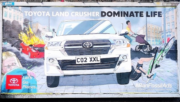 Activists' Replaced Toyota Ad in the UK