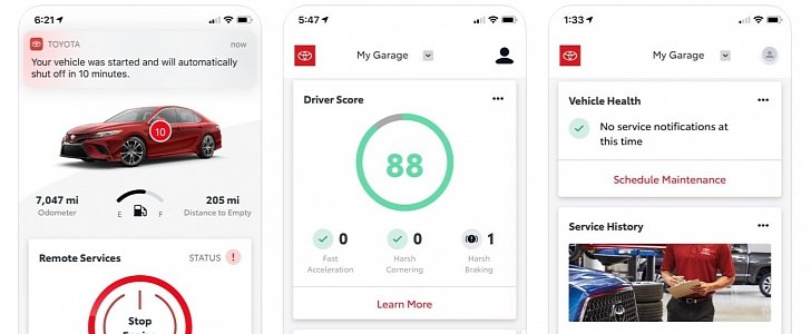 Toyota app for iPhone