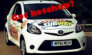Toyota Aygo To Deliver SUBWAY Sandwiches in the UK