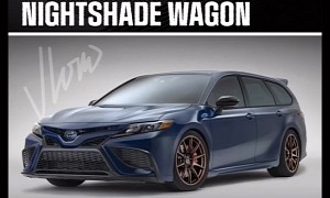 Toyota Camry Nightshade Morphs Into Digital Coupe and Station Wagon Editions
