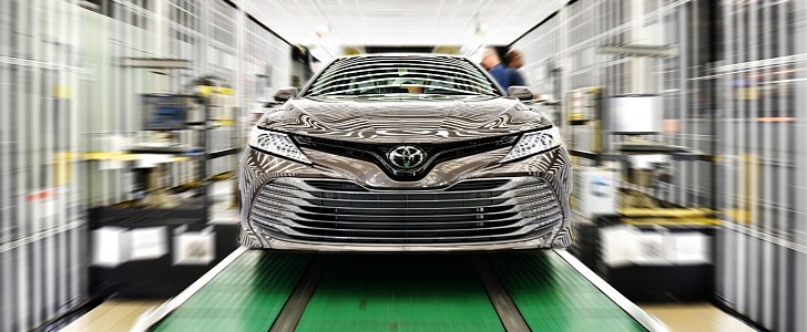 2018 Toyota Camry on the production line