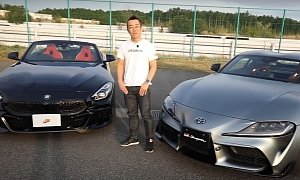 Toyota GR Supra Gets Side-by-Side Comparison With BMW Z4 M40i in Japan