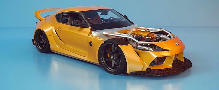 Toyota GR Supra with GitterRohr Chassis and 2JZ Swap rendering by svn.teen_design